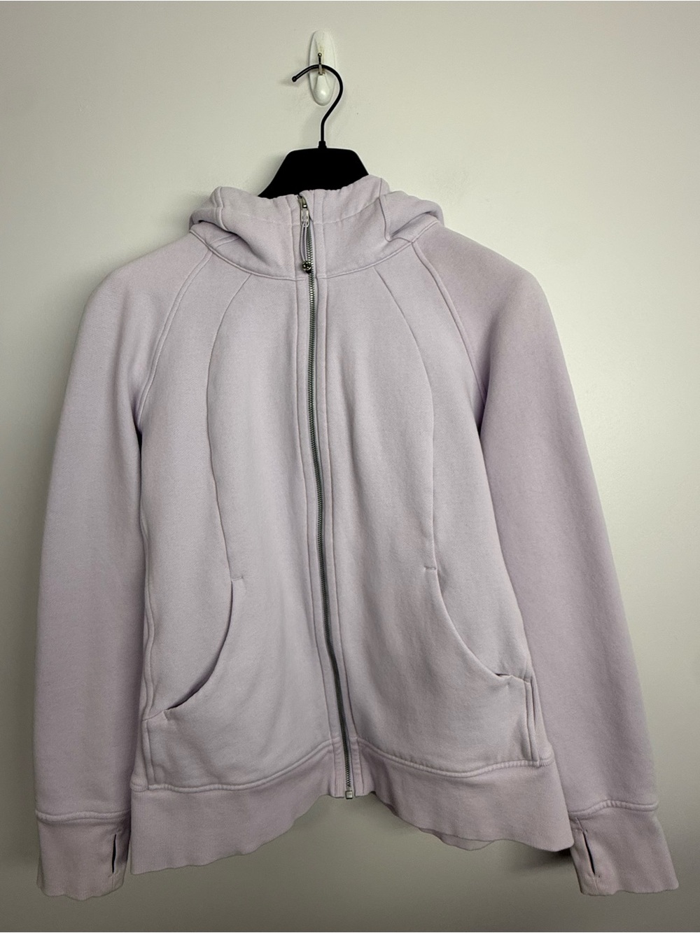 199: Lululemon Scuba Hoodie *Light Cotton Fleece Lavender Dew Size 16